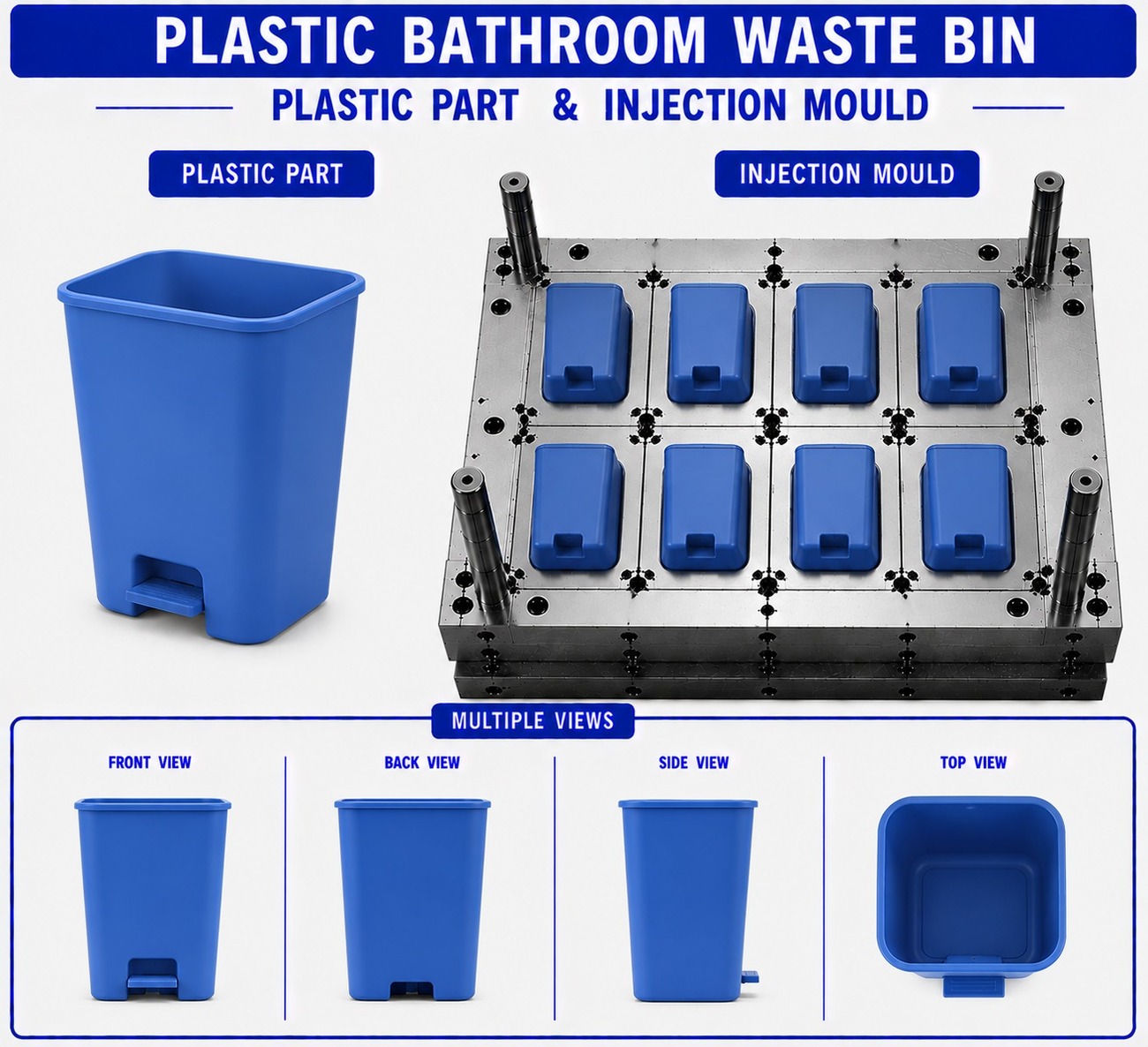 Plastic Bathroom Waste Bin Mould and Moulding Service